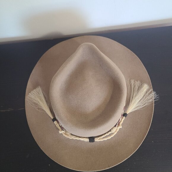Akubra Fur Felt Hat 56 Australia Outback Cowboy Tan - Picture 12 of 12